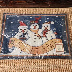 Snowman Placemat Set of 4- NEW